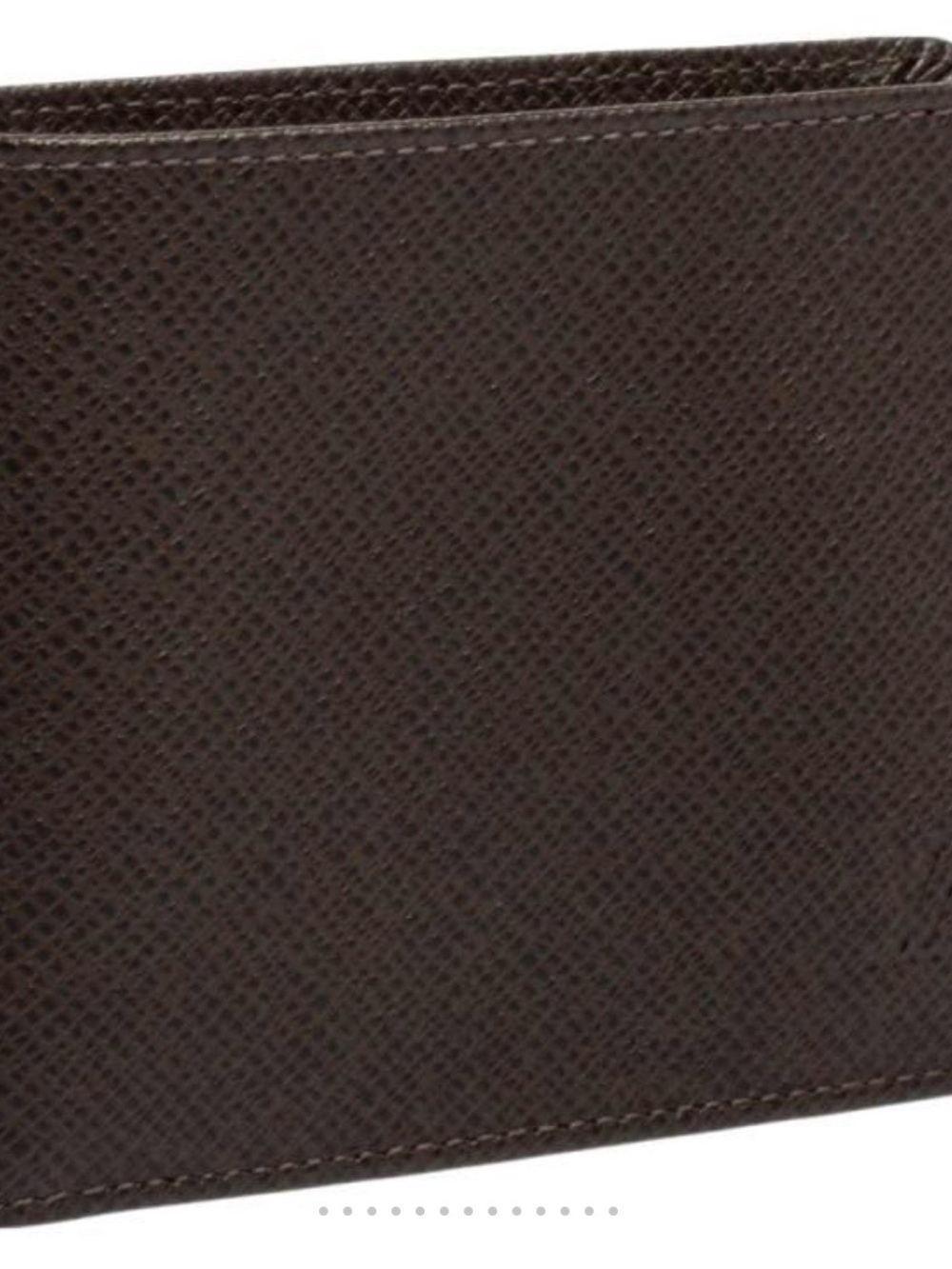 Louis Vuitton Dark Brown Textured Leather Bi-Fold Wallet - Picture 7 of 8